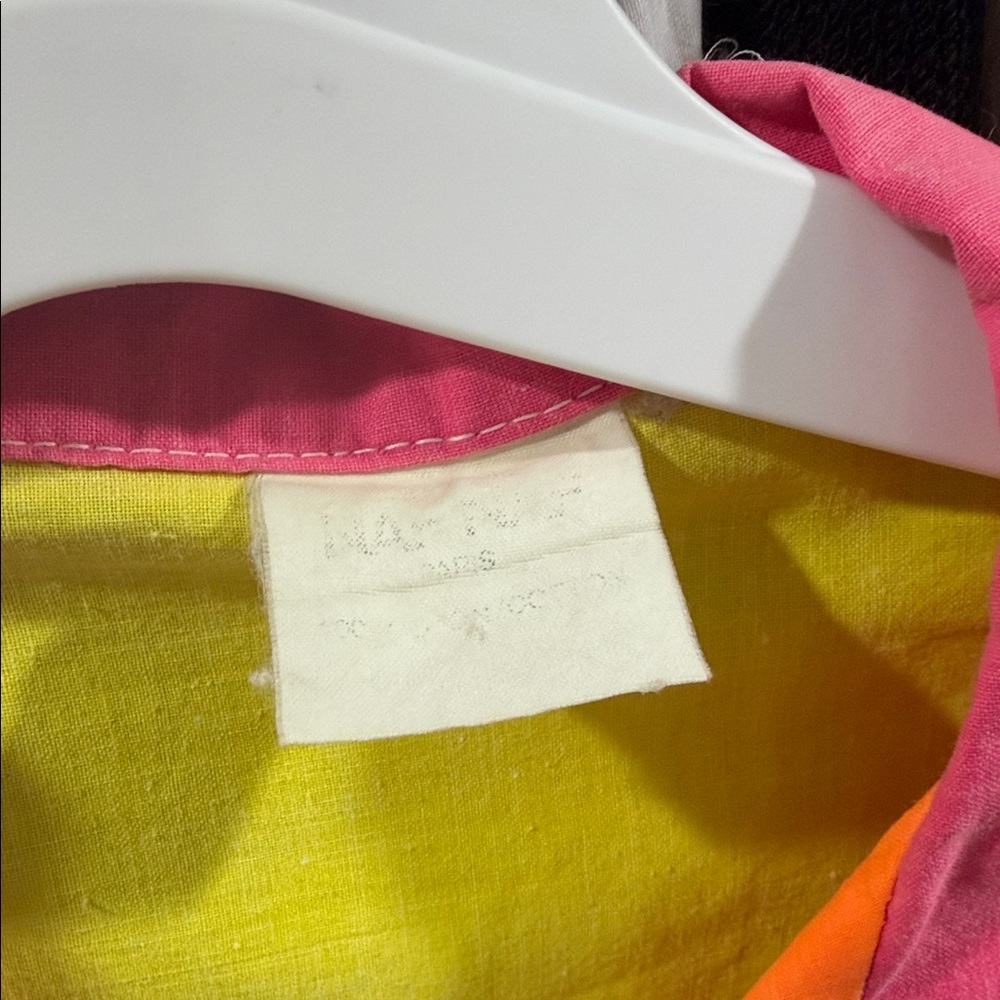 Naf Naf Paris Neon Colorblock Short Sleeve Shirt - Pink Green Orange - Picture 3 of 6